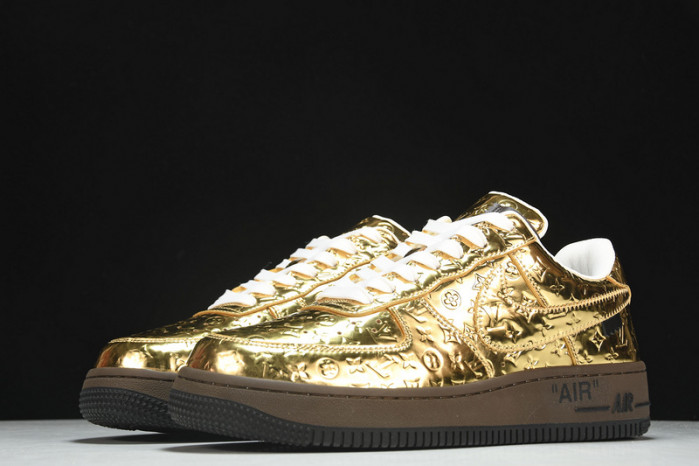 nike air force 1 low by virgil abloh metallic gold 1025